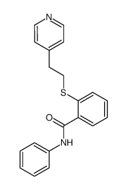 N-phenyl-2-(2-pyridin-4-yl-ethylsulfanyl)benzamide结构式