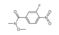 3-氟-N-甲氧基-N-甲基-4-硝基苯甲酰胺结构式