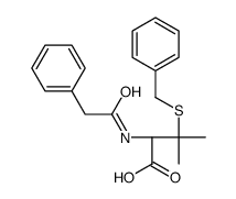 (2S)-3-benzylsulfanyl-3-methyl-2-[(2-phenylacetyl)amino]butanoic acid结构式