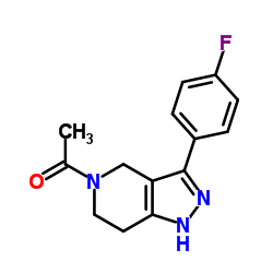 1-[3-(4-Fluorophenyl)-1,4,6,7-tetrahydro-5H-pyrazolo[4,3-c]pyridin-5-yl]ethanone Structure