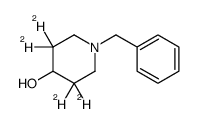 1-benzyl-3,3,5,5-tetradeuteriopiperidin-4-ol结构式