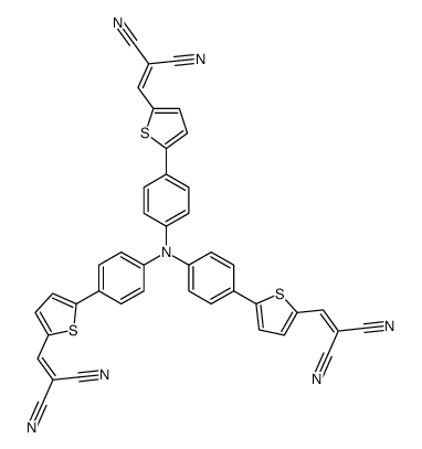三[4-(5-二氰基亚甲基甲基-2-噻吩基)苯基]胺结构式