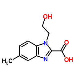 1-(2-Hydroxyethyl)-5-methyl-1H-benzimidazole-2-carboxylic acid Structure