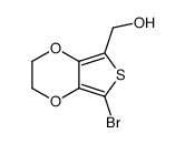 Thieno[3,4-b]-1,4-dioxin-5-methanol,7-bromo-2,3-dihydro- Structure