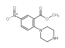 5-硝基-2-哌嗪-1-基-苯甲酸结构式