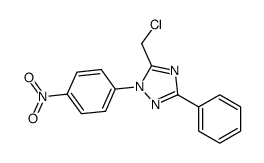 5-(chloromethyl)-1-(4-nitrophenyl)-3-phenyl-1,2,4-triazole Structure