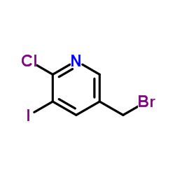 5-(溴甲基)-2-氯-3-碘吡啶结构式