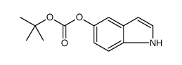 Carbonic acid, 1,1-dimethylethyl 1H-indol-5-yl ester结构式