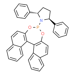 (11bS)-(2S,5S)-1-(二萘并[2,1-d:1',2'-f][1,3,2]二氧杂磷杂环庚三烯-4-基)-2,5-二苯基吡咯烷结构式