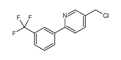 Pyridine, 5-(chloromethyl)-2-[3-(trifluoromethyl)phenyl]结构式