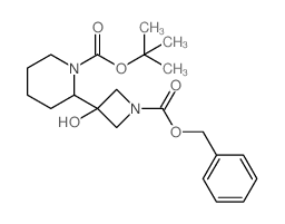 2-[3-羟基-1-[(苯基甲氧基)羰基]-3-氮杂啶]-1-哌啶羧酸 1,1-二甲基乙酯结构式