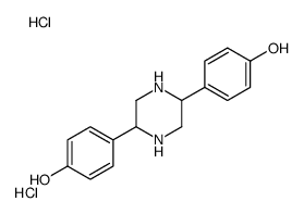 2,5-Bis(4-hydroxyphenyl)piperazine Dihydrochloride Structure