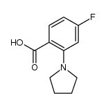 2-(1-吡咯烷基)-4-氟苯甲酸结构式