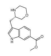 methyl 3-[(3S)-morpholin-3-ylmethyl]-1H-indole-6-carboxylate结构式