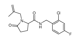N-[(2-chloro-4-fluorophenyl)methyl]-1-(2-methyl-2-propen-1-yl)-5-oxoprolinamide Structure