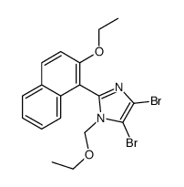 4,5-dibromo-1-(ethoxymethyl)-2-(2-ethoxynaphthalen-1-yl)imidazole结构式
