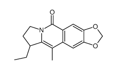 9-ethyl-10-methyl-8,9-dihydro-7H-[1,3]dioxolo[4,5-g]pyrrolo[1,2-b]isoquinolin-5-one结构式