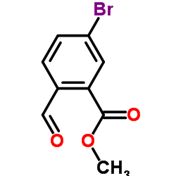 5-溴-2-甲酰基苯甲酸甲酯结构式