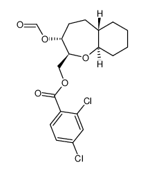 2,4-Dichloro-benzoic acid (2S,3R,5aS,9aR)-3-formyloxy-decahydro-benzo[b]oxepin-2-ylmethyl ester Structure