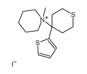 1-methyl-1-(4-thiophen-2-ylthian-4-yl)piperidin-1-ium,iodide Structure