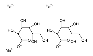 manganese(2+),(2R,3S,4R,5R)-2,3,4,5,6-pentahydroxyhexanoate,dihydrate结构式