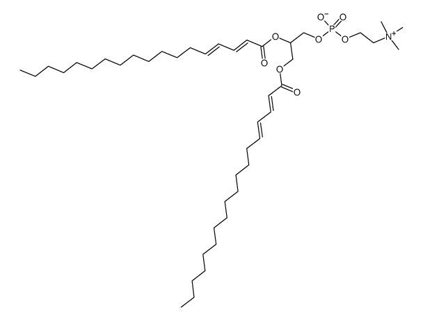 L-ALPHA-PHOSPHATIDYLCHOLINE, DI-TRANS-2, TRANS-4-OCTADECADIENOYL结构式