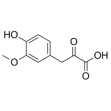 4-羟基-3-甲氧基苯基丙酮酸结构式
