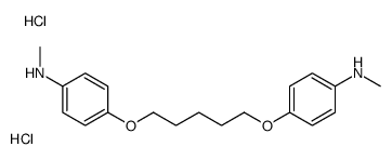 methyl-[4-[5-[4-(methylazaniumyl)phenoxy]pentoxy]phenyl]azanium,dichloride Structure