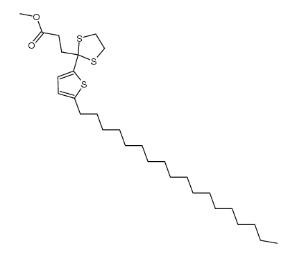 methyl 3-(2-(5-octadecylthiophen-2-yl)-1,3-dithiolan-2-yl)propanoate Structure