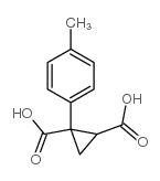 1-(4-甲基苯基)-1,2-环丙烷二羧酸结构式
