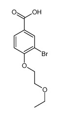 3-溴-4-(2-乙氧基乙氧基)苯甲酸结构式