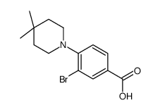 3-溴-4-(4,4-二甲基哌啶-1-基)苯甲酸结构式
