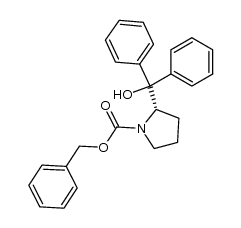 benzyl (S)-(-)-2-(hydroxy(diphenyl)methyl)-1-pyrrolidine carboxylate结构式