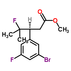 Methyl (3S)-3-(3-bromo-5-fluorophenyl)-4-fluoro-4-methylpentanoate Structure