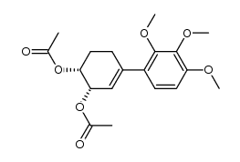 cis-4-(2',3',4'-trimethoxyphenyl)cyclohex-3-ene-1,2-diol diacetate结构式