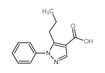 1-苯基-5-丙基-1H-吡唑-4-羧酸结构式