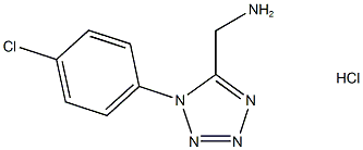 {[1-(4-Chlorophenyl)-1H-tetrazol-5-yl]methyl}amine hydrochloride Structure