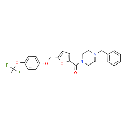 (4-benzylpiperazin-1-yl)(5-{[4-(trifluoromethoxy)phenoxy]methyl}furan-2-yl)methanone Structure