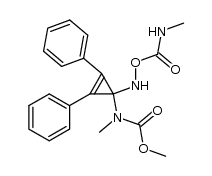 methyl methyl(1-(((methylcarbamoyl)oxy)amino)-2,3-diphenylcycloprop-2-en-1-yl)carbamate结构式