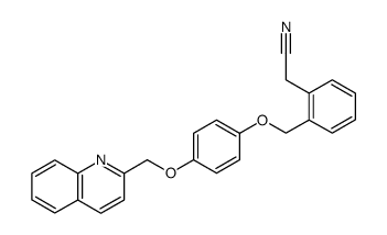 2-((4-(2-quinolinylmethoxy)phenoxy)methyl)benzyl cyanide Structure