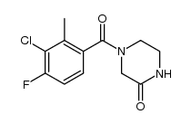 4-[(3-chloro-4-fluoro-2-methylphenyl)carbonyl]-2-piperazinone结构式