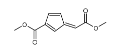 methyl 3-(2-methoxy-2-oxoethylidene)cyclopenta-1,4-dienecarboxylate结构式