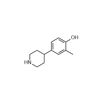 2-甲基-4-(哌啶-4-基)苯酚结构式