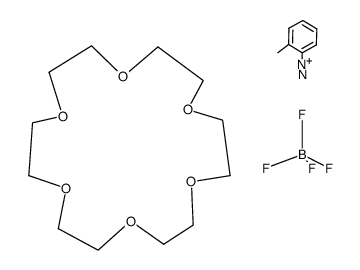 18-crown-6/o-methylbenzenediazonium tetrafluoroborate complex Structure