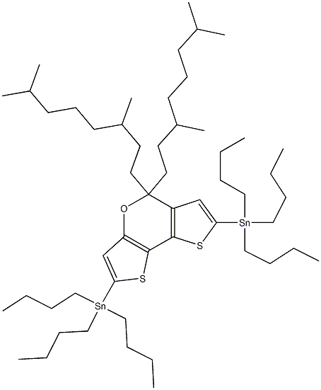 (5,5-bis(3,7-diMethyloctyl)-5H-dithieno[3,2-b:2',3'-d]pyran-2,7-diyl)bis(tributylstannane) Structure