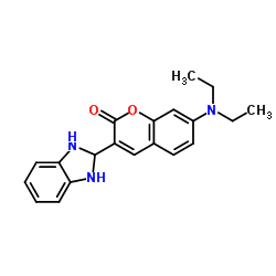 7-(Diethylamino)-3-(2,3-dihydro-1H-benzimidazol-2-yl)-2H-chromen-2-one Structure