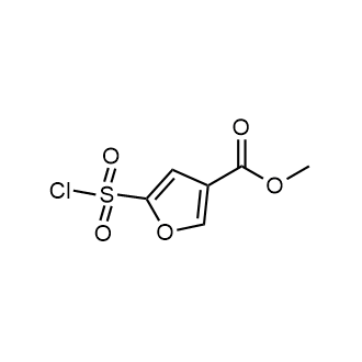 5-(氯磺酰基)呋喃-3-羧酸甲酯结构式