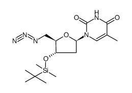 5′-azide-3′-O-tert-butyldimethylsilyl deoxythymidine Structure