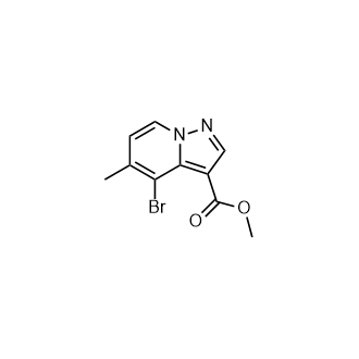 4-溴-5-甲基吡唑并[1,5-a]吡啶-3-羧酸甲酯结构式