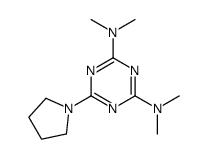 N,N,N',N'-Tetramethyl-6-(pyrrolidin-1-yl)-1,3,5-triazine-2,4-diamine结构式